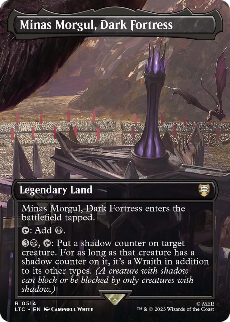 Minas Morgul, Dark Fortress (Borderless) [The Lord of the Rings: Tales of Middle-Earth Commander] | Jomio and Rueliete's Cards and Comics