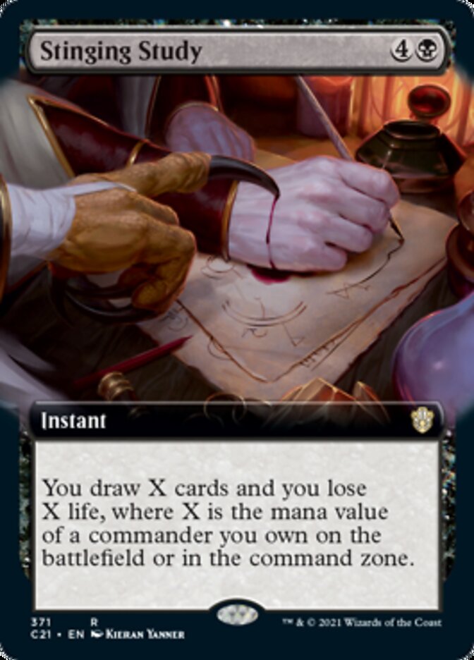 Stinging Study (Extended Art) [Commander 2021] | Jomio and Rueliete's Cards and Comics