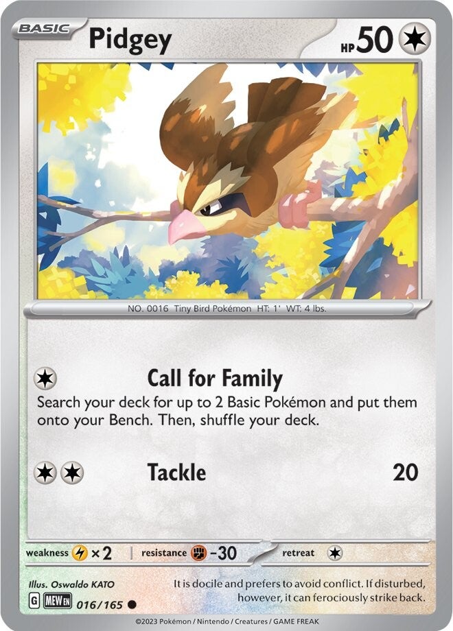 Pidgey (016/165) [Scarlet & Violet 151] | Jomio and Rueliete's Cards and Comics