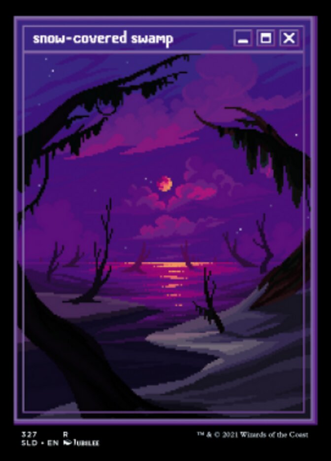 Snow-Covered Swamp (Foil Etched) [Secret Lair Drop Series] | Jomio and Rueliete's Cards and Comics