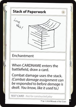Stack of Paperwork (2021 Edition) [Mystery Booster Playtest Cards] | Jomio and Rueliete's Cards and Comics