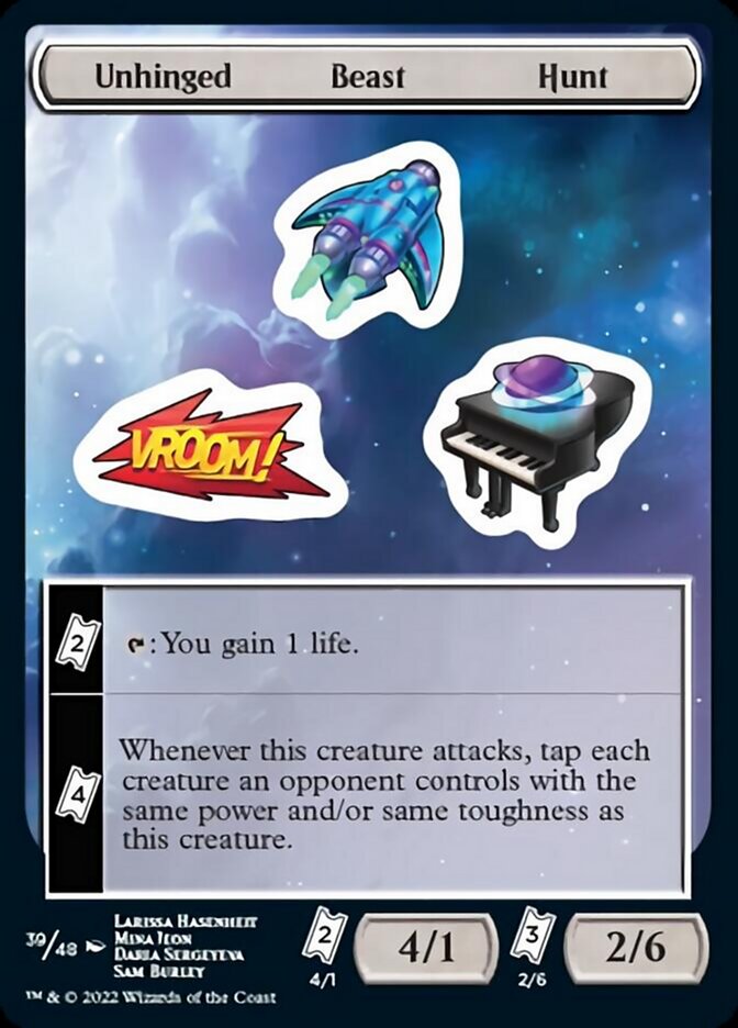 Unhinged Beast Hunt [Unfinity Stickers] | Jomio and Rueliete's Cards and Comics