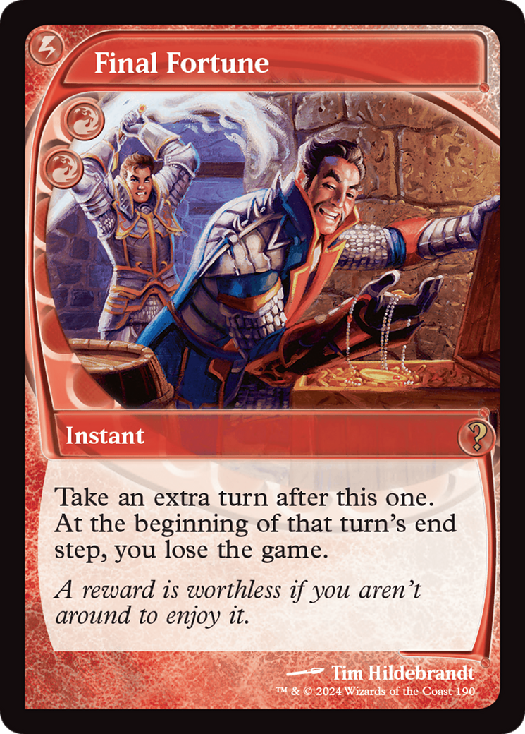 Final Fortune (Future Sight) [Mystery Booster 2] | Jomio and Rueliete's Cards and Comics