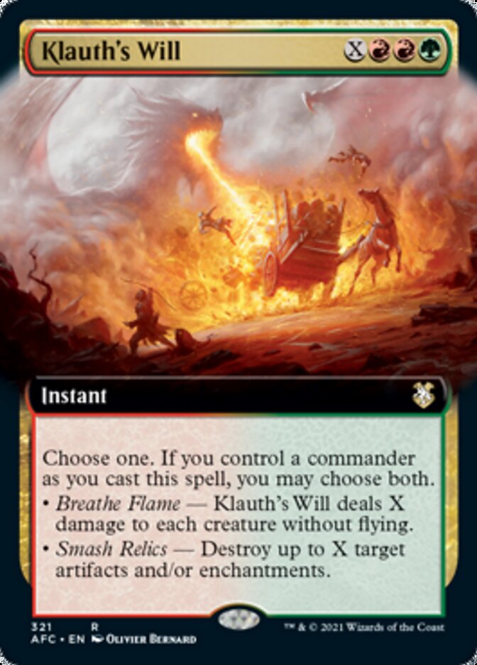 Klauth's Will (Extended Art) [Dungeons & Dragons: Adventures in the Forgotten Realms Commander] | Jomio and Rueliete's Cards and Comics