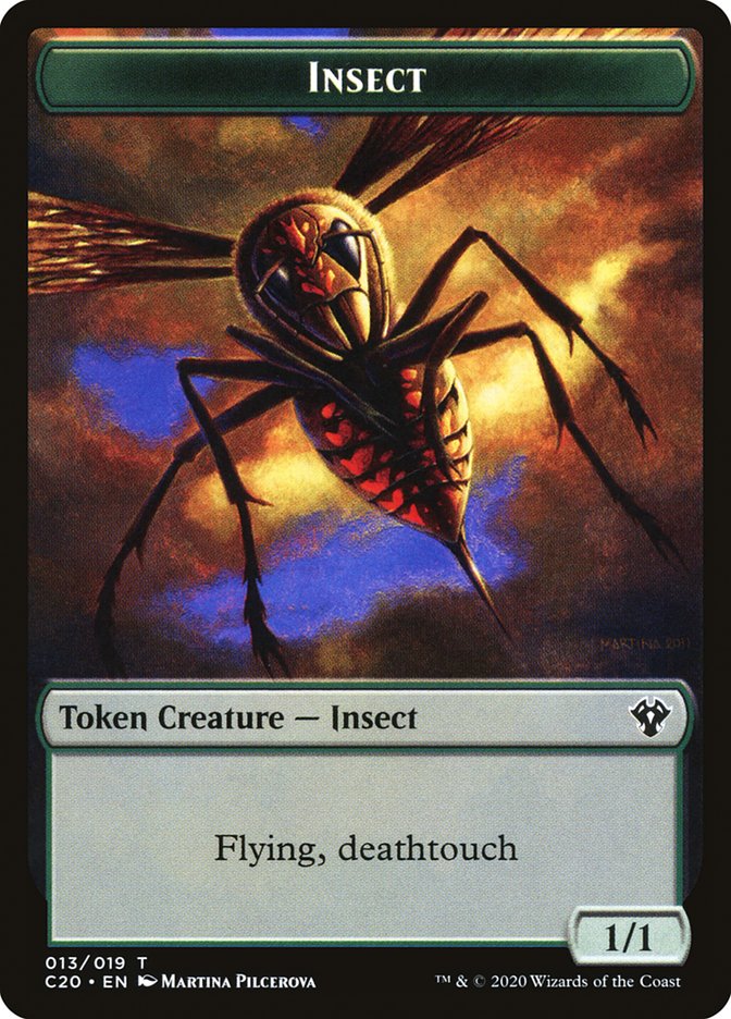 Spirit // Insect (013) Double-Sided Token [Commander 2020 Tokens] | Jomio and Rueliete's Cards and Comics