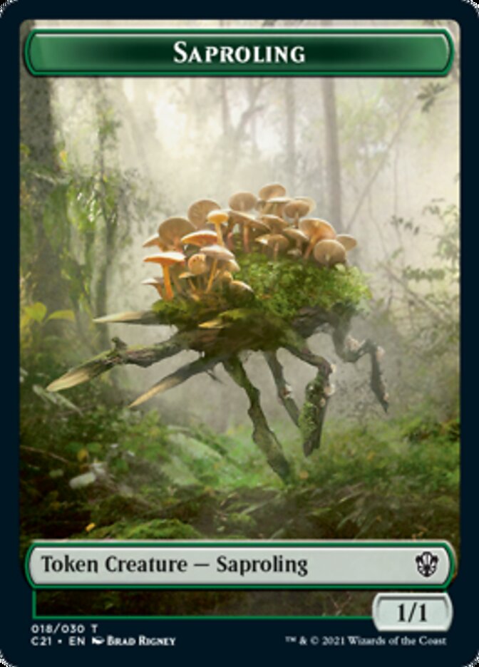 Food // Saproling Double-Sided Token [Commander 2021 Tokens] | Jomio and Rueliete's Cards and Comics