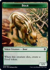 Boar // Food (15) Double-Sided Token [Throne of Eldraine Tokens] | Jomio and Rueliete's Cards and Comics