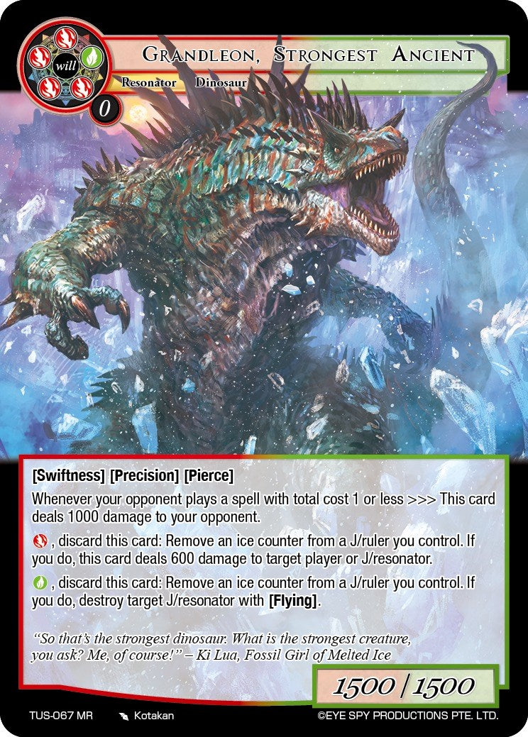 Grandleon, Strongest Ancient (TUS-067 MR) [The Underworld of Secrets] | Jomio and Rueliete's Cards and Comics