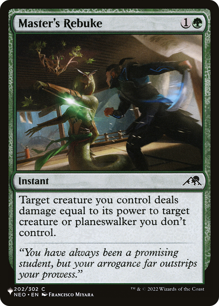 Master's Rebuke [The List] | Jomio and Rueliete's Cards and Comics