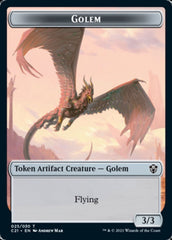 Golem (025) // Thopter Double-Sided Token [Commander 2021 Tokens] | Jomio and Rueliete's Cards and Comics
