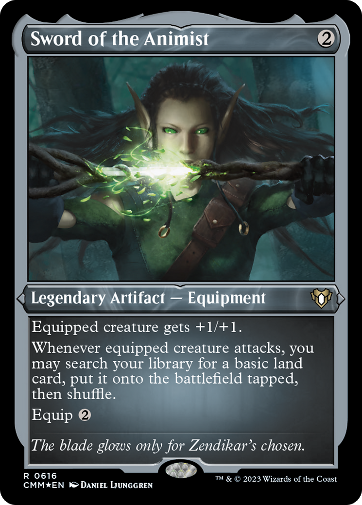 Sword of the Animist (Foil Etched) [Commander Masters] | Jomio and Rueliete's Cards and Comics