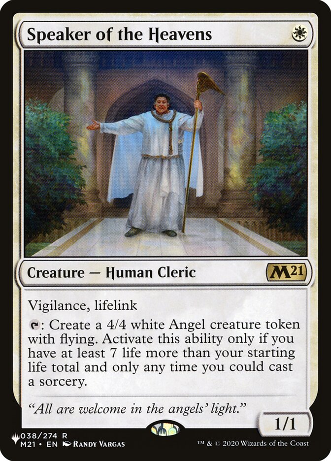 Speaker of the Heavens [The List] | Jomio and Rueliete's Cards and Comics