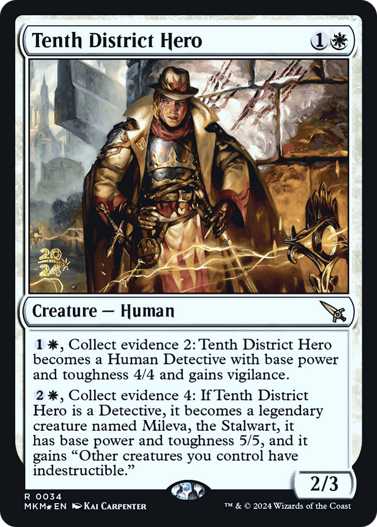 Tenth District Hero [Murders at Karlov Manor Prerelease Promos] | Jomio and Rueliete's Cards and Comics