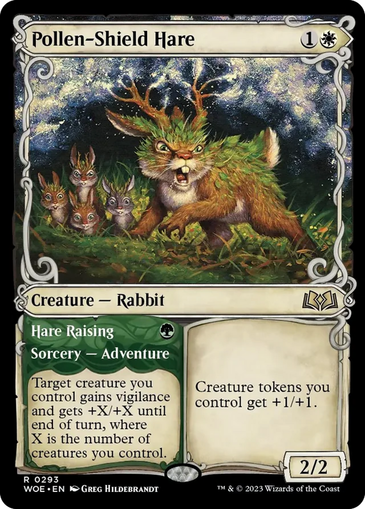 Pollen-Shield Hare // Hare Raising (Showcase) [Wilds of Eldraine] | Jomio and Rueliete's Cards and Comics