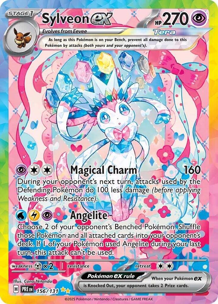 Sylveon ex (156/131) [Scarlet & Violet: Prismatic Evolutions] | Jomio and Rueliete's Cards and Comics