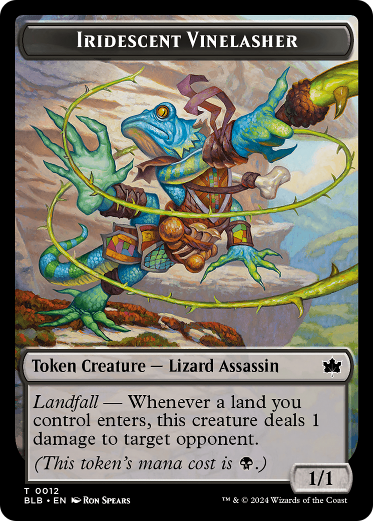 Fish // Iridescent Vinelasher Double-Sided Token [Bloomburrow Tokens] | Jomio and Rueliete's Cards and Comics