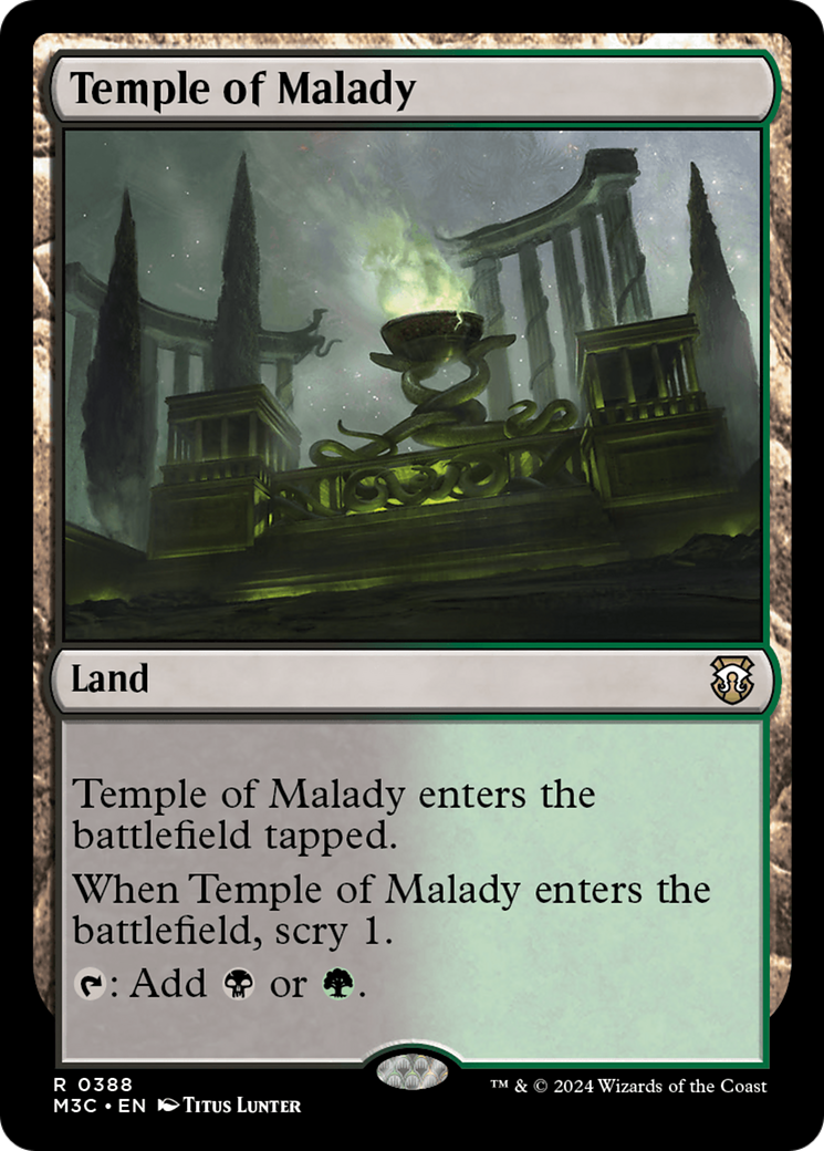 Temple of Malady (Ripple Foil) [Modern Horizons 3 Commander] | Jomio and Rueliete's Cards and Comics