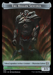 Phyrexian Mite (011) // The Hollow Sentinel Double-Sided Token [Phyrexia: All Will Be One Tokens] | Jomio and Rueliete's Cards and Comics