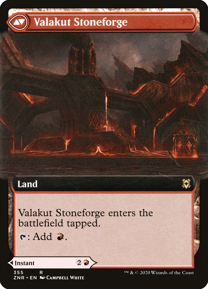 Valakut Awakening // Valakut Stoneforge (Extended Art) [Zendikar Rising] | Jomio and Rueliete's Cards and Comics