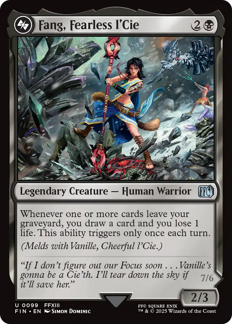 Fang, Fearless l'Cie [FINAL FANTASY] | Jomio and Rueliete's Cards and Comics