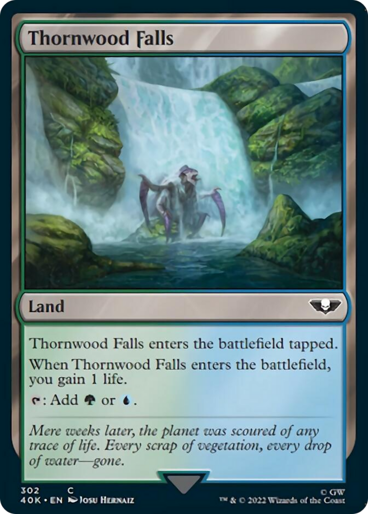 Thornwood Falls (Surge Foil) [Warhammer 40,000] | Jomio and Rueliete's Cards and Comics