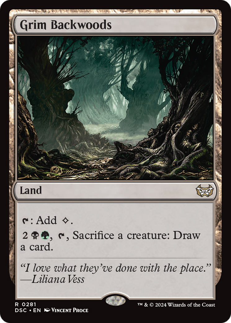 Grim Backwoods [Duskmourn: House of Horror Commander] | Jomio and Rueliete's Cards and Comics
