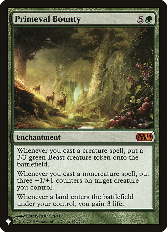 Primeval Bounty [The List] | Jomio and Rueliete's Cards and Comics