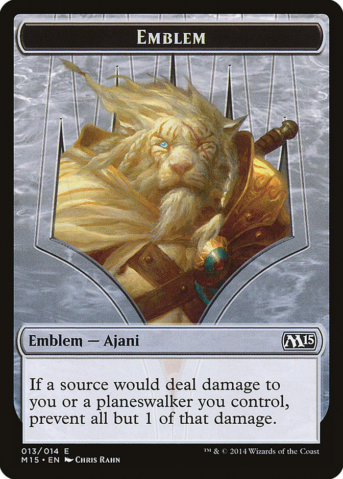 Ajani Steadfast Emblem [Magic 2015 Tokens] | Jomio and Rueliete's Cards and Comics