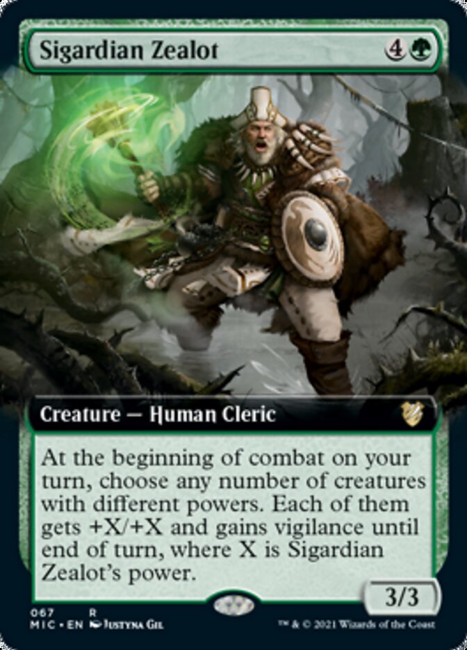 Sigardian Zealot (Extended Art) [Innistrad: Midnight Hunt Commander] | Jomio and Rueliete's Cards and Comics