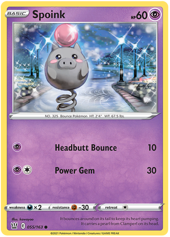 Spoink (055/163) [Sword & Shield: Battle Styles] | Jomio and Rueliete's Cards and Comics