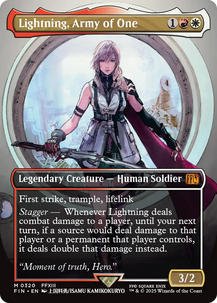 Lightning, Army of One (Borderless) (0320) [FINAL FANTASY] | Jomio and Rueliete's Cards and Comics