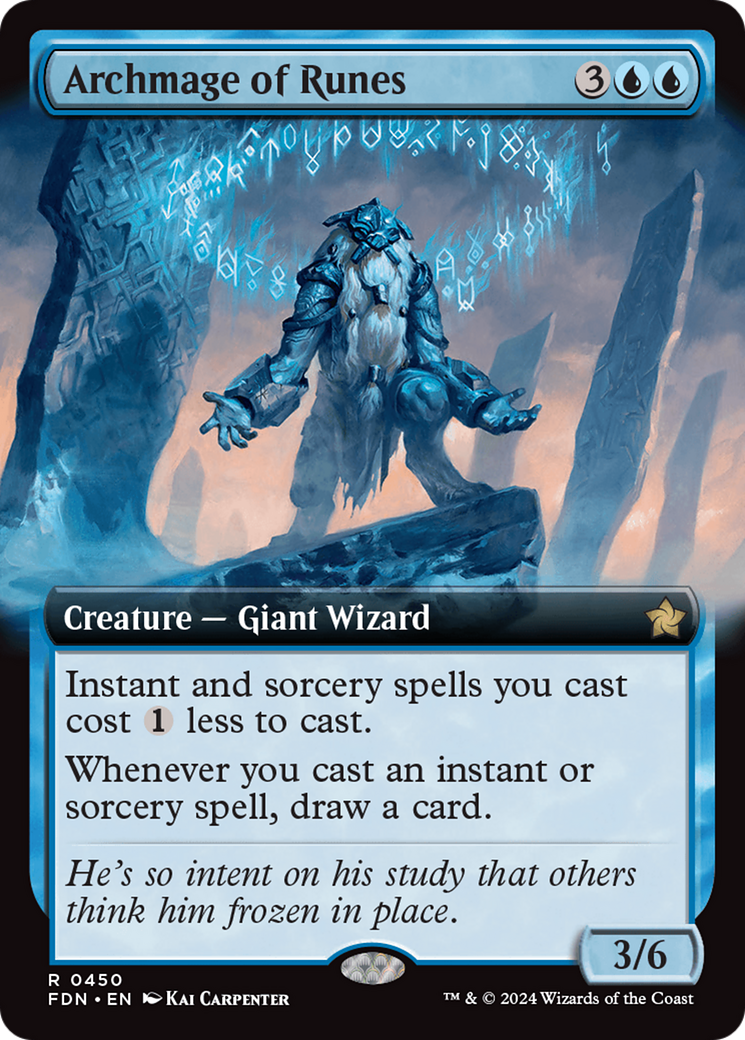 Archmage of Runes (Extended Art) [Foundations] | Jomio and Rueliete's Cards and Comics