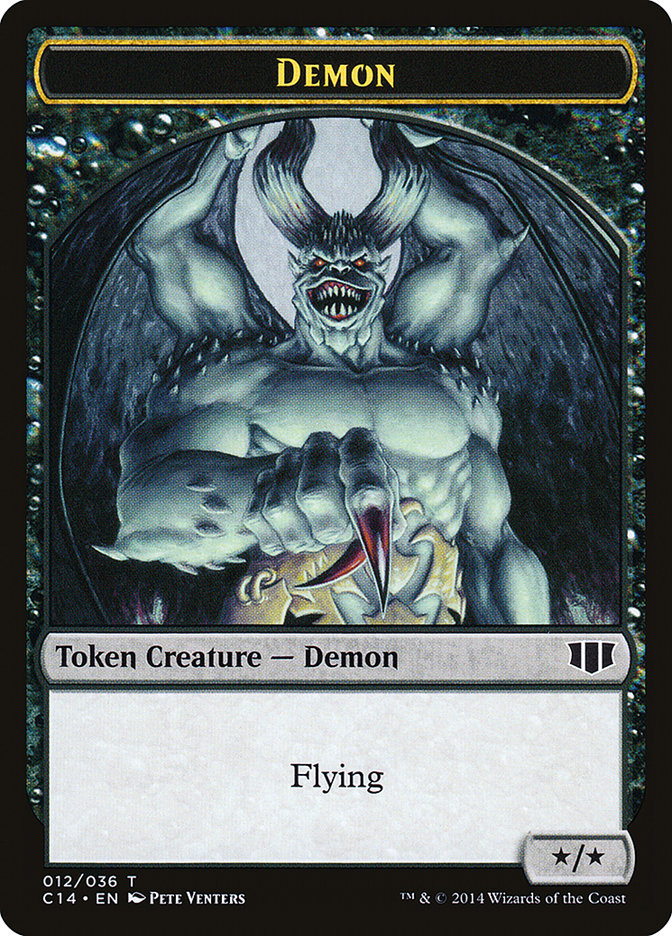 Demon (012/036) // Zombie (016/036) Double-Sided Token [Commander 2014 Tokens] | Jomio and Rueliete's Cards and Comics