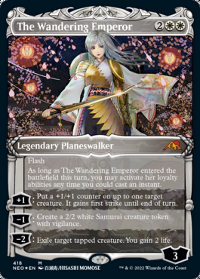 The Wandering Emperor (Showcase) (Foil Etched) [Kamigawa: Neon Dynasty] | Jomio and Rueliete's Cards and Comics