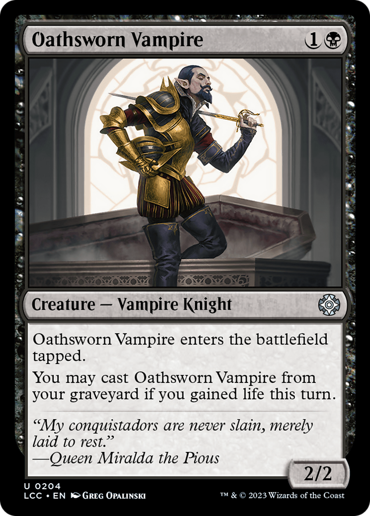 Oathsworn Vampire [The Lost Caverns of Ixalan Commander] | Jomio and Rueliete's Cards and Comics