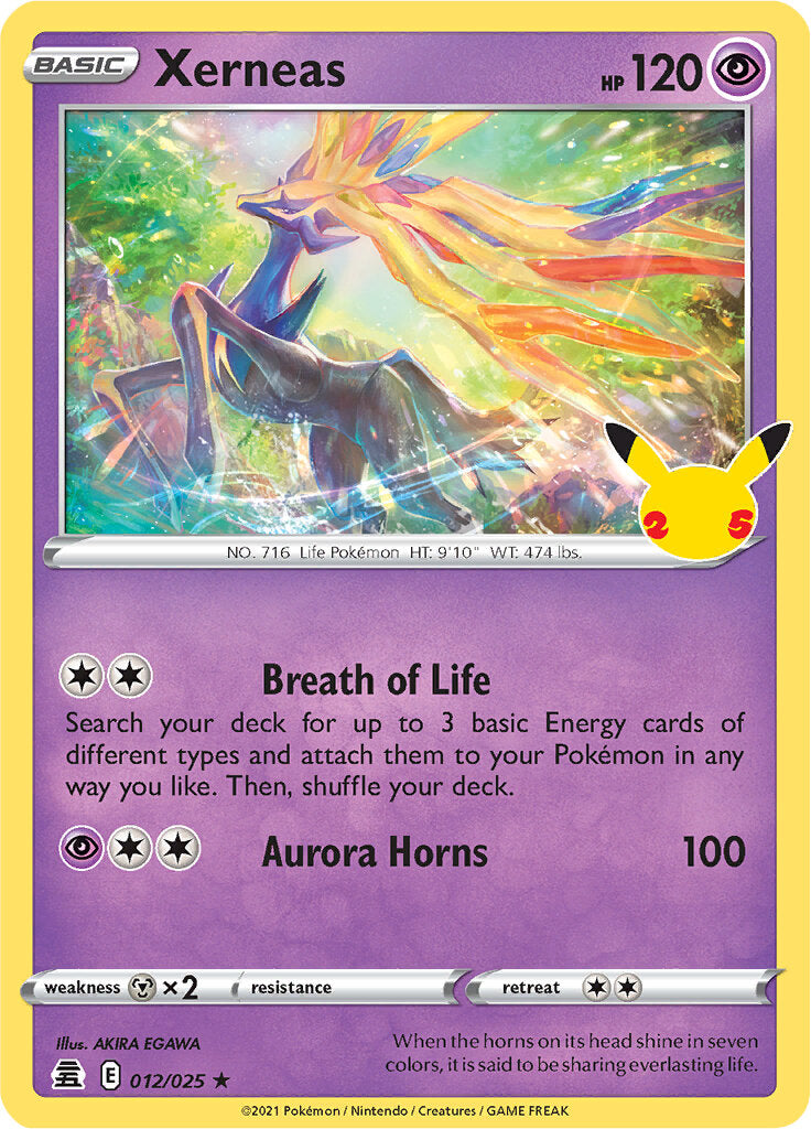 Xerneas (012/025) [Celebrations: 25th Anniversary] | Jomio and Rueliete's Cards and Comics