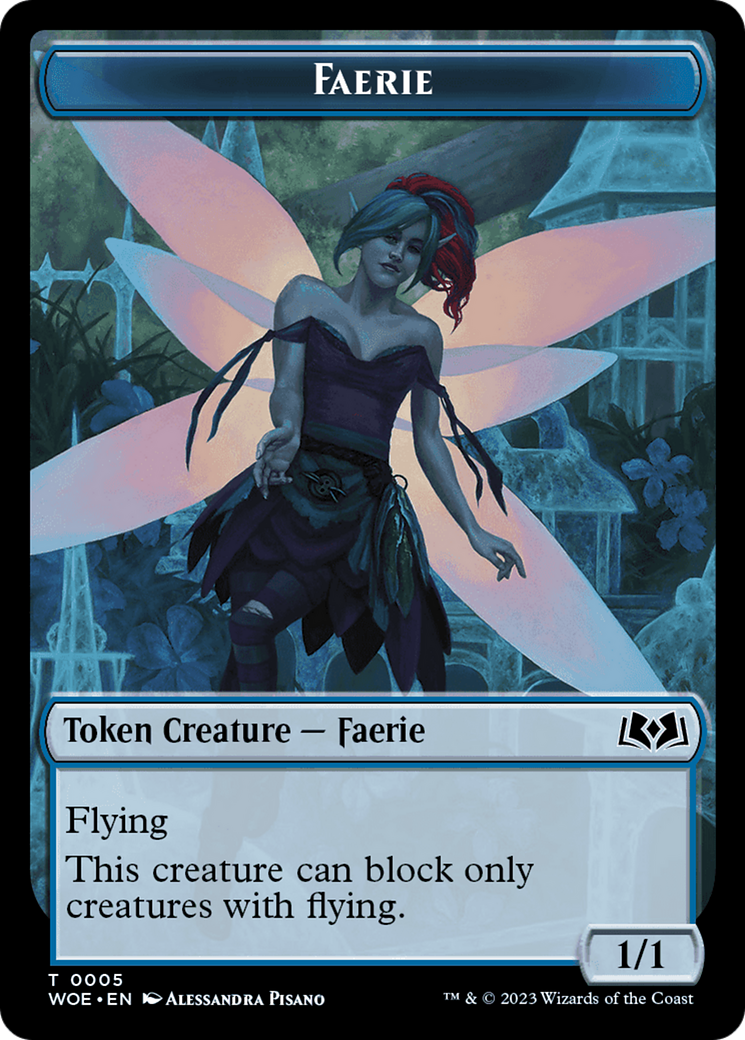 Faerie // Food (0011) Double-Sided Token [Wilds of Eldraine Tokens] | Jomio and Rueliete's Cards and Comics