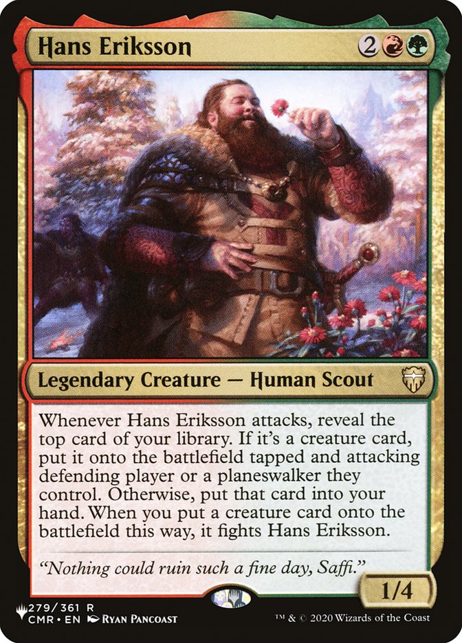 Hans Eriksson [The List] | Jomio and Rueliete's Cards and Comics