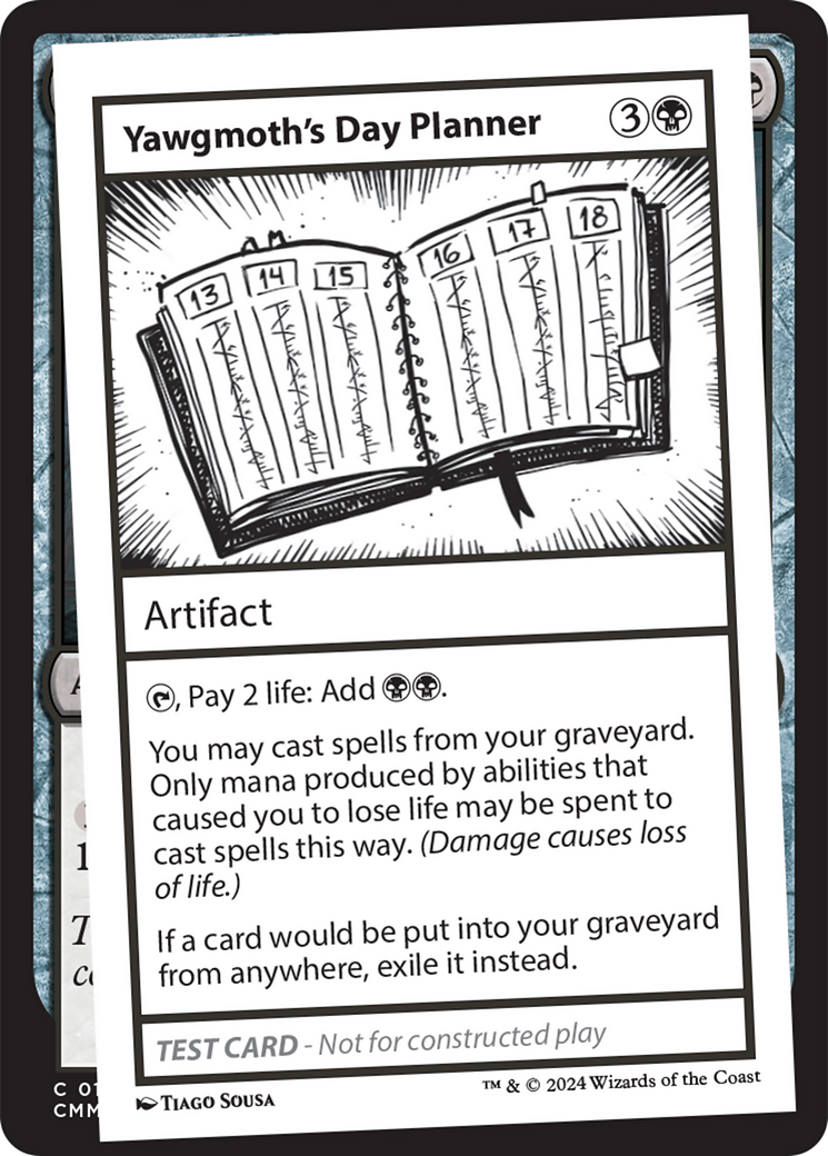 Yawgmoth's Day Planner [Mystery Booster 2 Playtest Cards] | Jomio and Rueliete's Cards and Comics