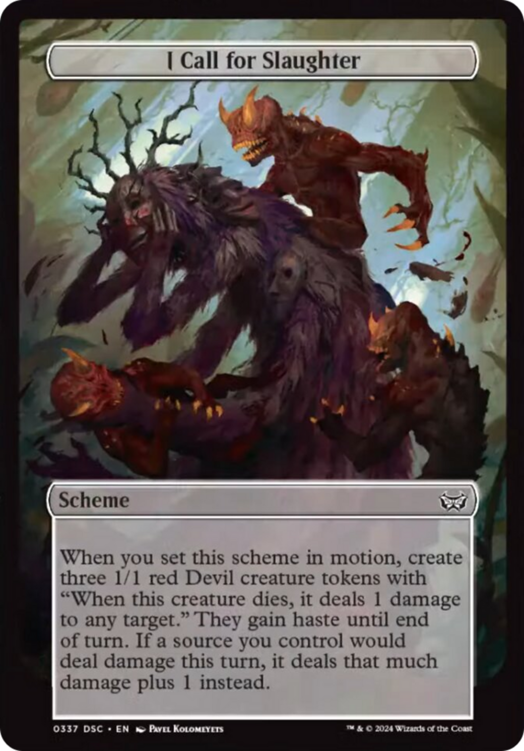 I Call for Slaughter (Full Art) [Duskmourn: Archenemy] | Jomio and Rueliete's Cards and Comics