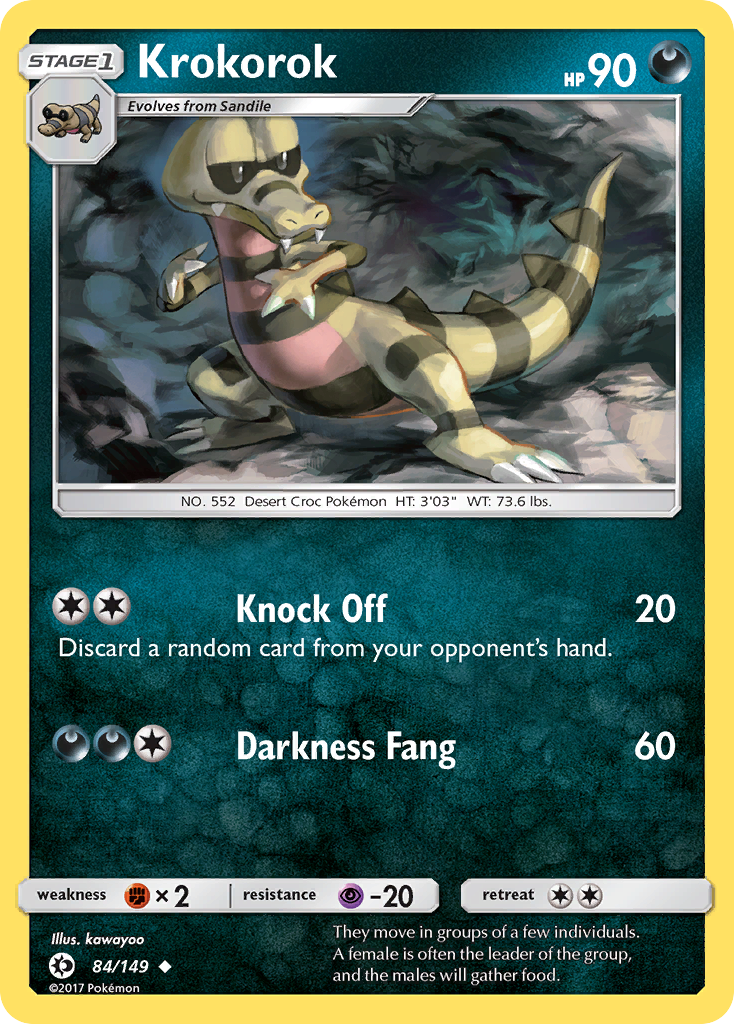 Krokorok (84/149) [Sun & Moon: Base Set] | Jomio and Rueliete's Cards and Comics
