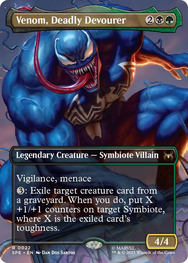 Venom, Deadly Devourer (Borderless) [Marvel's Spider-Man: Eternal-Legal] | Jomio and Rueliete's Cards and Comics