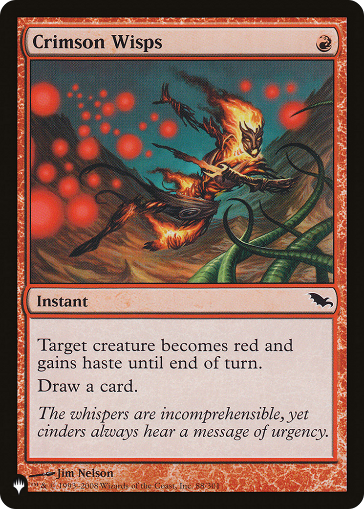 Crimson Wisps [The List] | Jomio and Rueliete's Cards and Comics