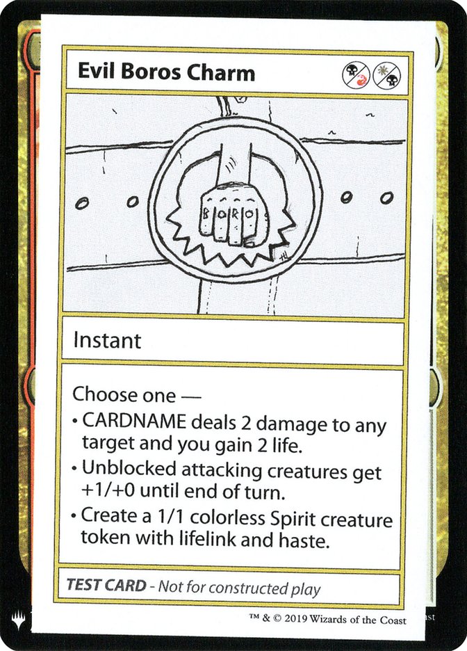 Evil Boros Charm [Mystery Booster Playtest Cards] | Jomio and Rueliete's Cards and Comics