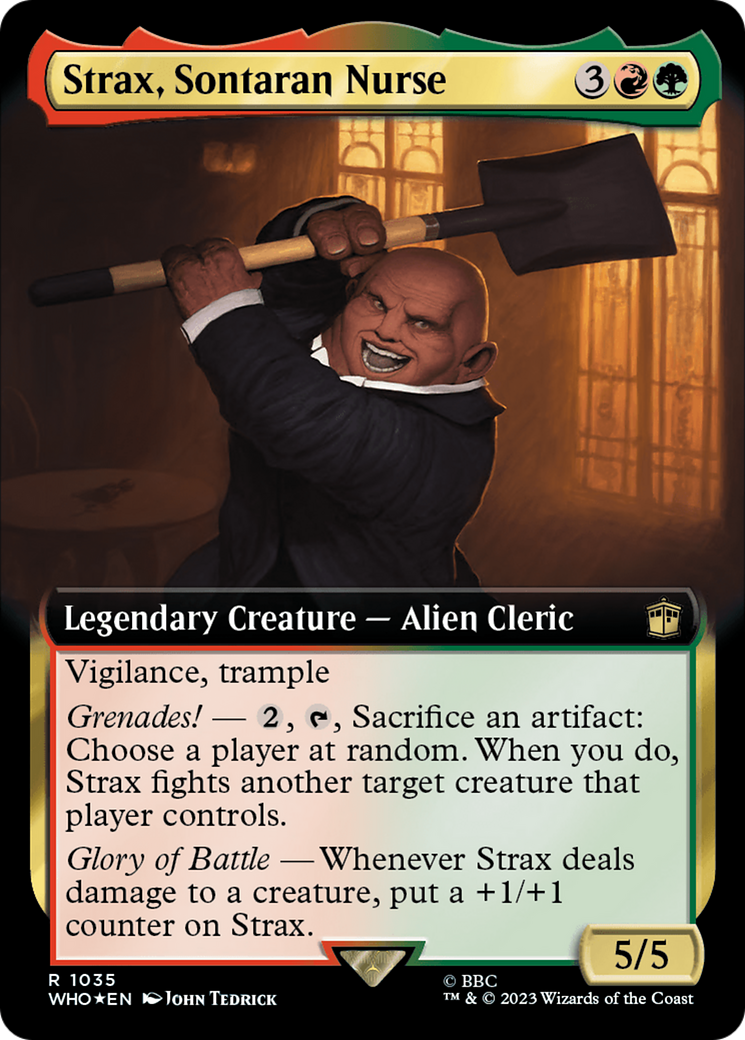 Strax, Sontaran Nurse (Extended Art) (Surge Foil) [Doctor Who] | Jomio and Rueliete's Cards and Comics