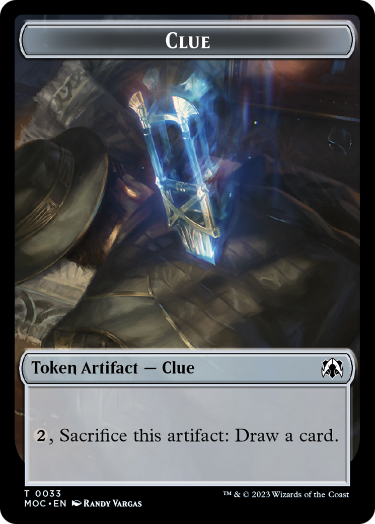 Golem // Clue Double-Sided Token [March of the Machine Commander Tokens] | Jomio and Rueliete's Cards and Comics