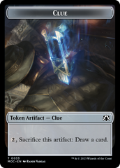 Golem // Clue Double-Sided Token [March of the Machine Commander Tokens] | Jomio and Rueliete's Cards and Comics