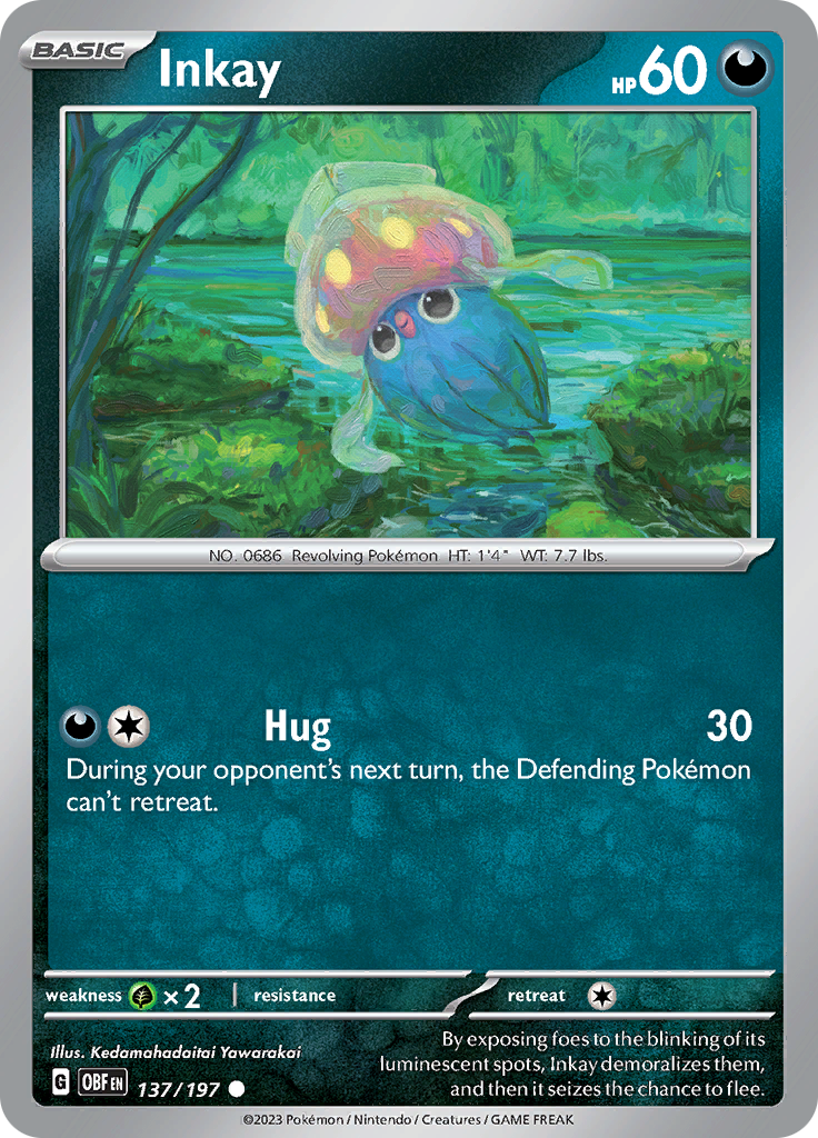 Inkay (137/197) [Scarlet & Violet: Obsidian Flames] | Jomio and Rueliete's Cards and Comics