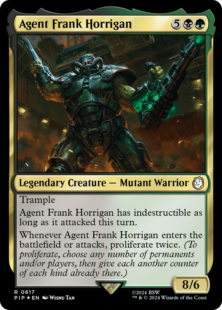 Agent Frank Horrigan (Surge Foil) [Fallout] | Jomio and Rueliete's Cards and Comics