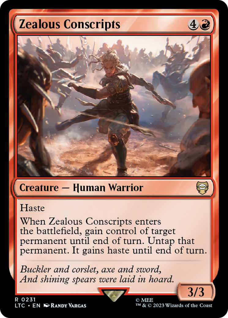 Zealous Conscripts [The Lord of the Rings: Tales of Middle-Earth Commander] | Jomio and Rueliete's Cards and Comics